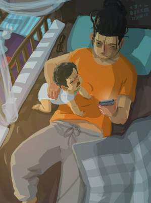 Жизнь отца-одиночки в трогательных иллюстрациях. Фото